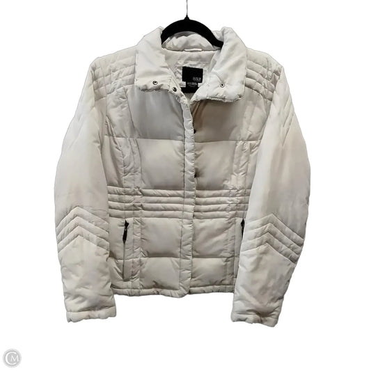 Jacket Puffer & Quilted By Ana In White, Size: Mp