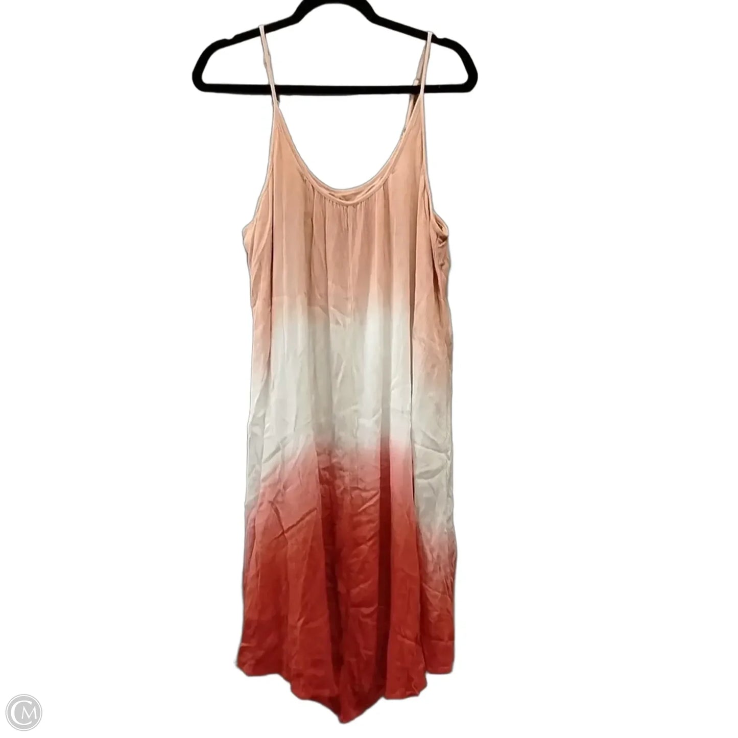 Dress Casual Midi By Knox Rose In Orange, Size: Xxl