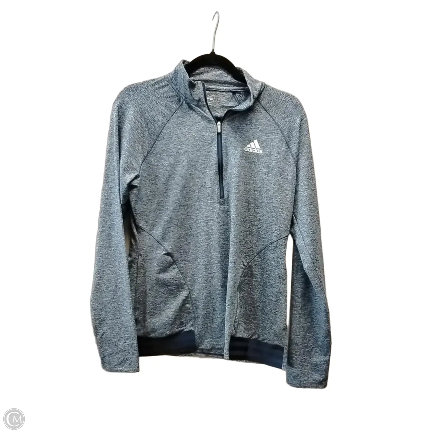 Athletic Jacket By Adidas In Blue, Size: L