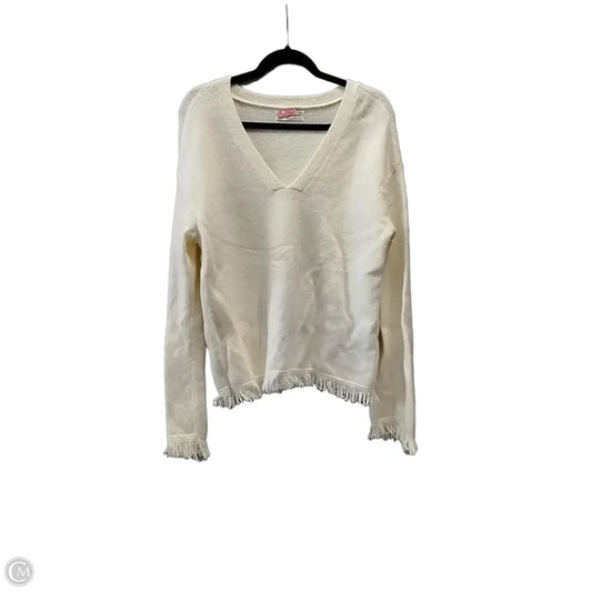 Sweater By Anthropologie In Cream, Size: L