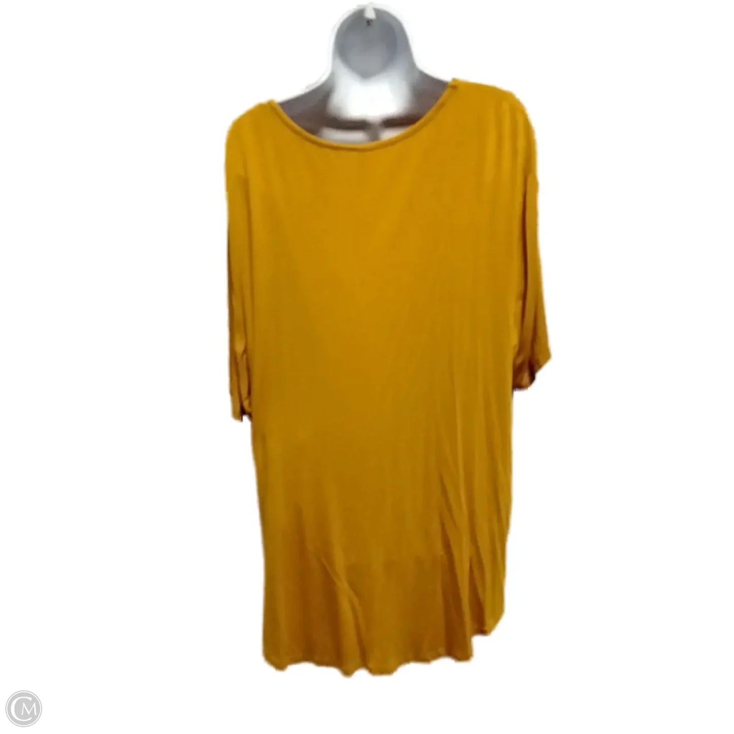 Top Short Sleeve By Clothes Mentor In Yellow, Size: 3x