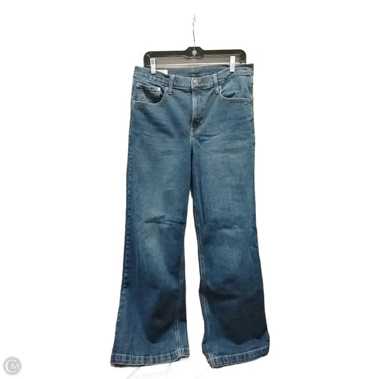 Jeans Wide Leg By Gap In Blue Denim, Size: 12