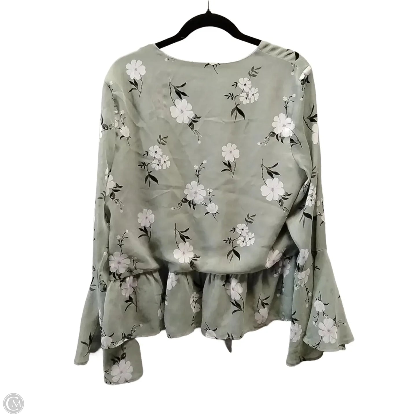 Blouse Long Sleeve By Clothes Mentor In Floral Print, Size: L