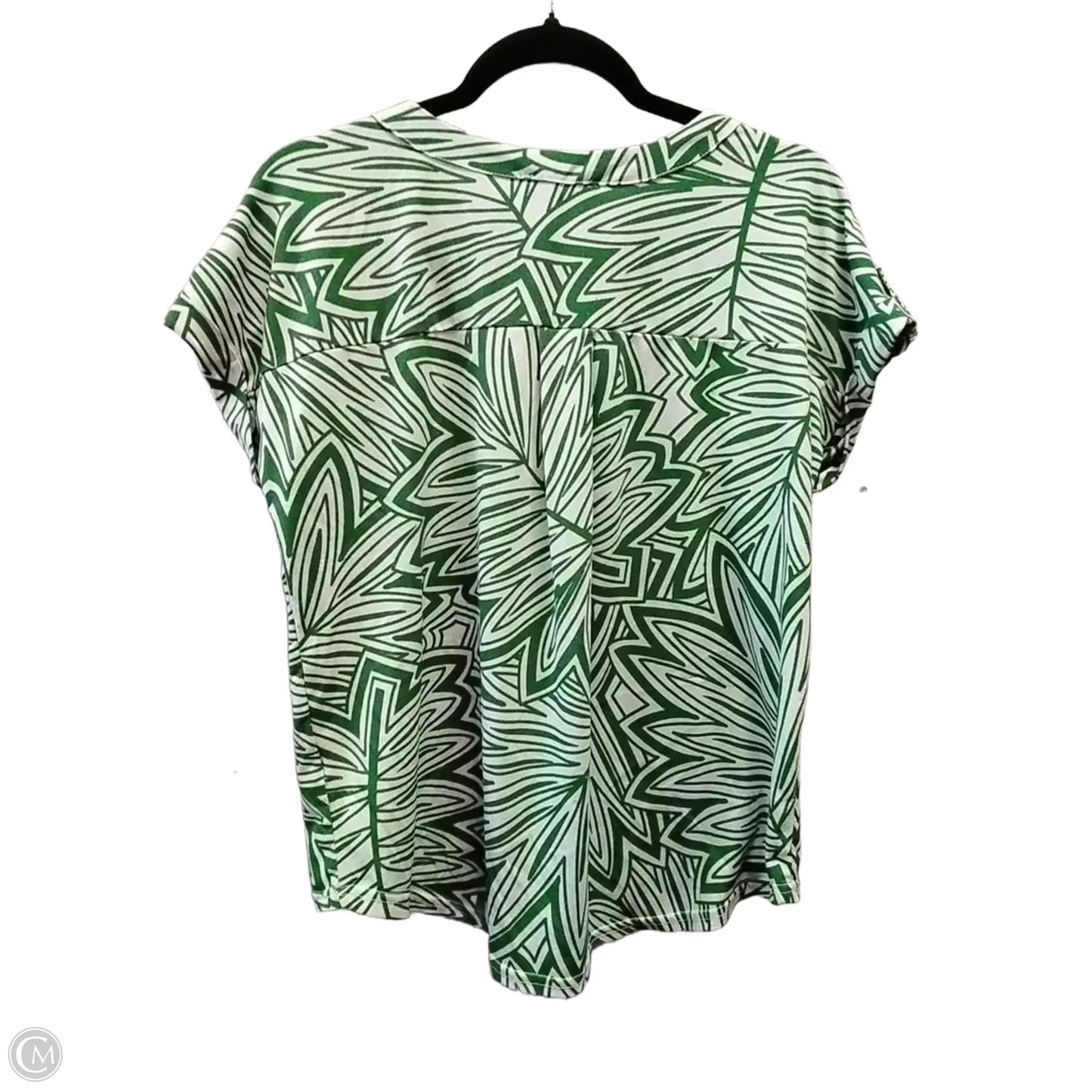 Blouse Short Sleeve By Clothes Mentor In Geometric Pattern, Size: M