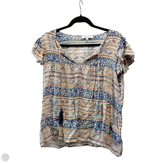 Blouse Short Sleeve By Rose And Olive In Paisley Print, Size: L