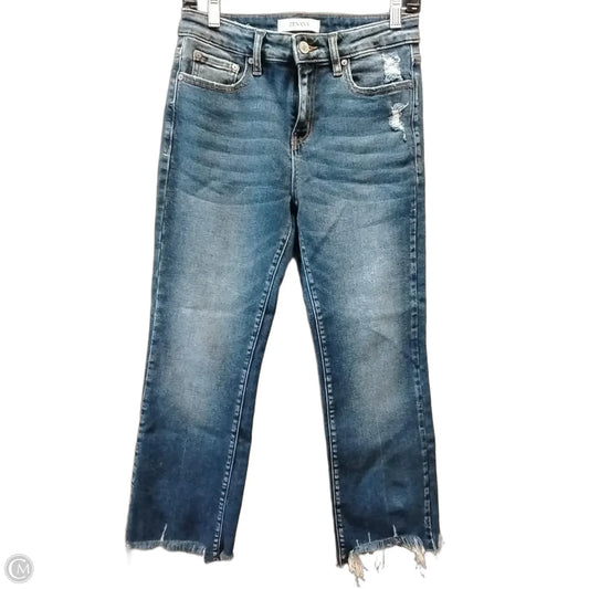 Jeans Flared By Zenana In Blue Denim, Size: 4