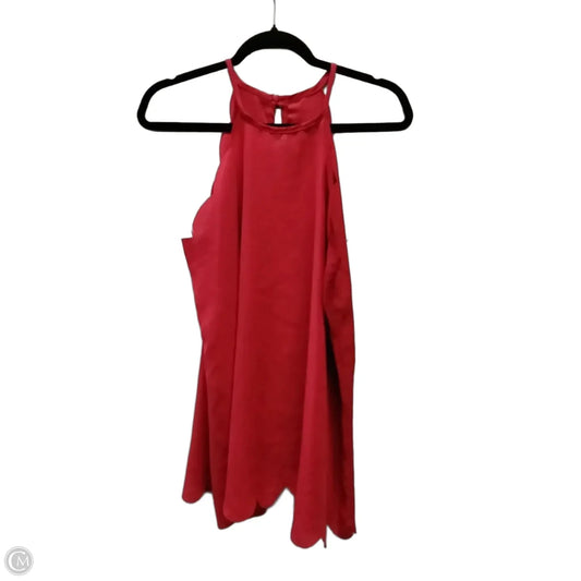 Blouse Sleeveless By Adora In Red, Size: L