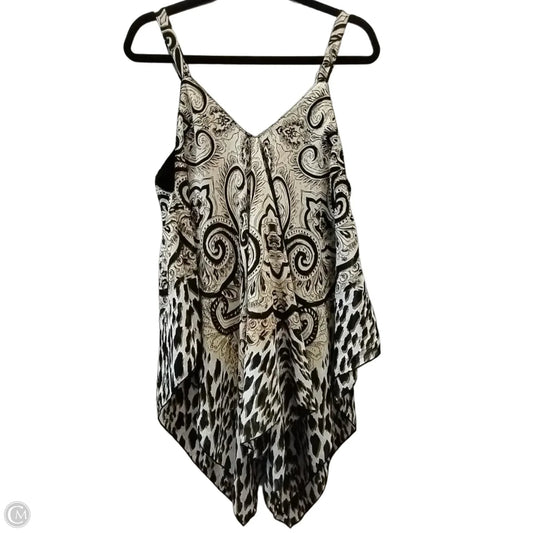 Blouse Sleeveless By Unique Spectrum In Geometric Pattern, Size: 1x
