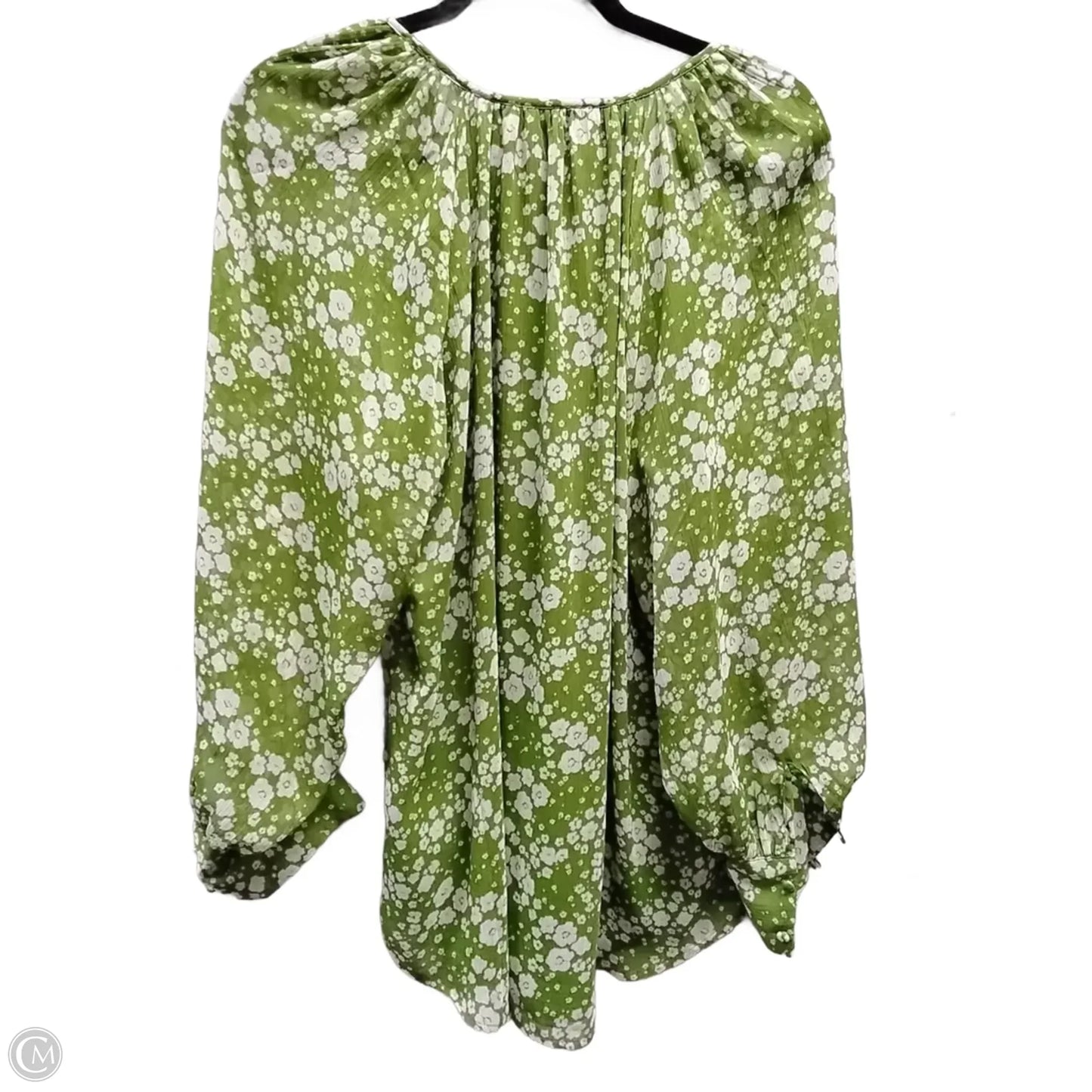Blouse Long Sleeve By Lc Lauren Conrad In Green, Size: M