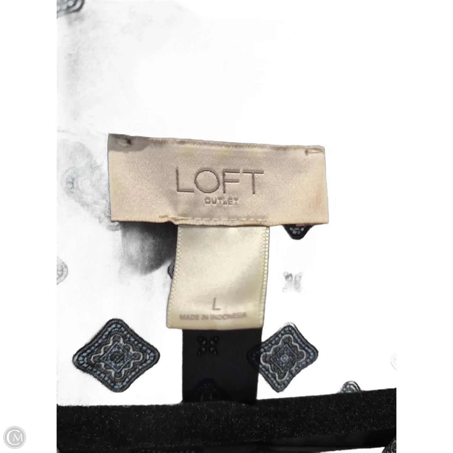 Blouse Sleeveless By Loft In Grey, Size: L