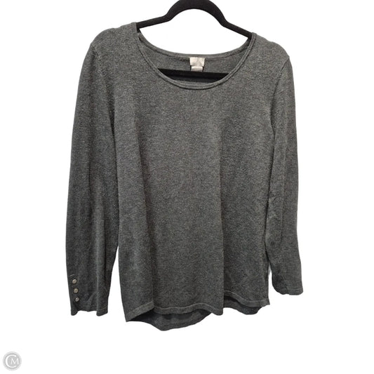 Top Long Sleeve By Chicos In Grey, Size: L