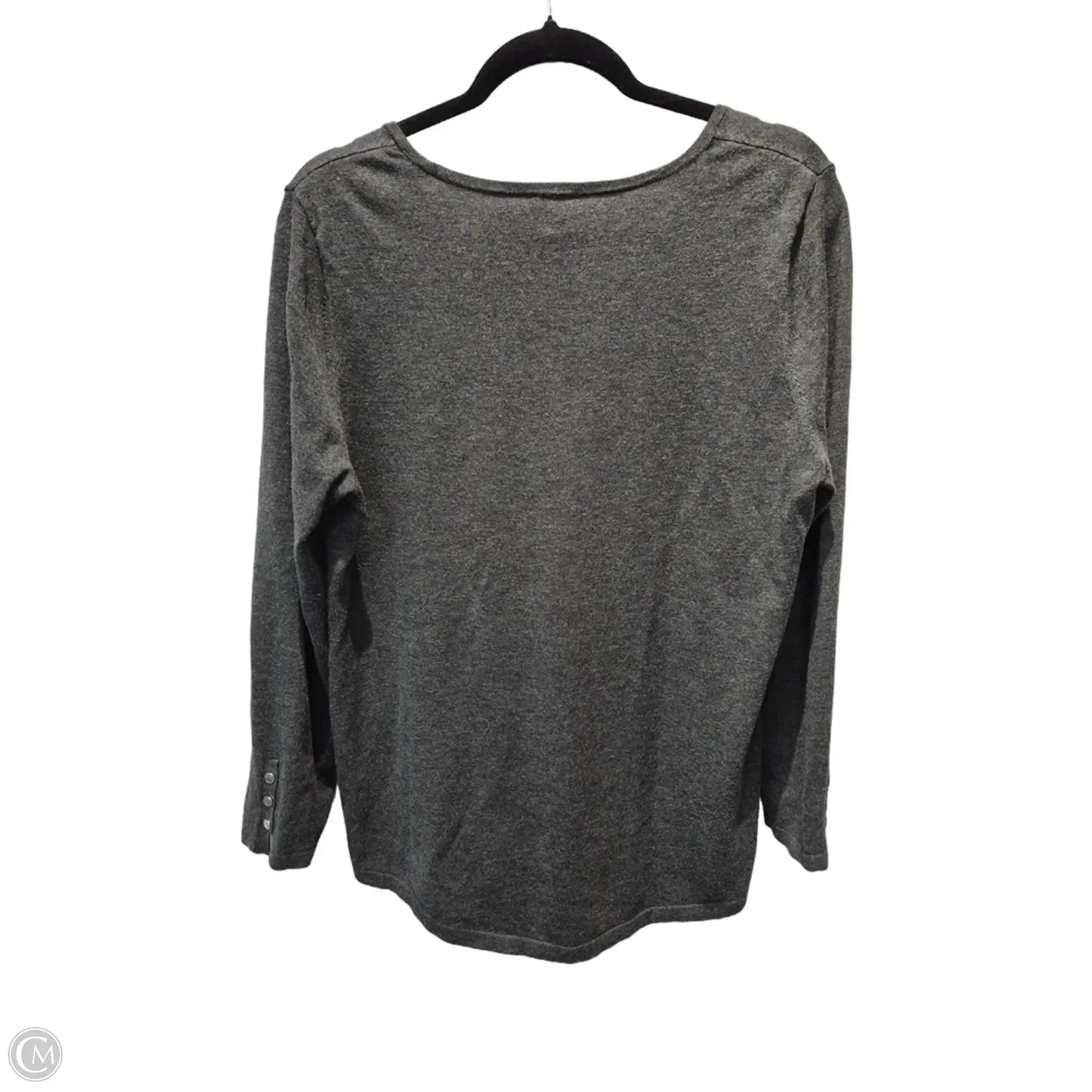 Top Long Sleeve By Chicos In Grey, Size: L