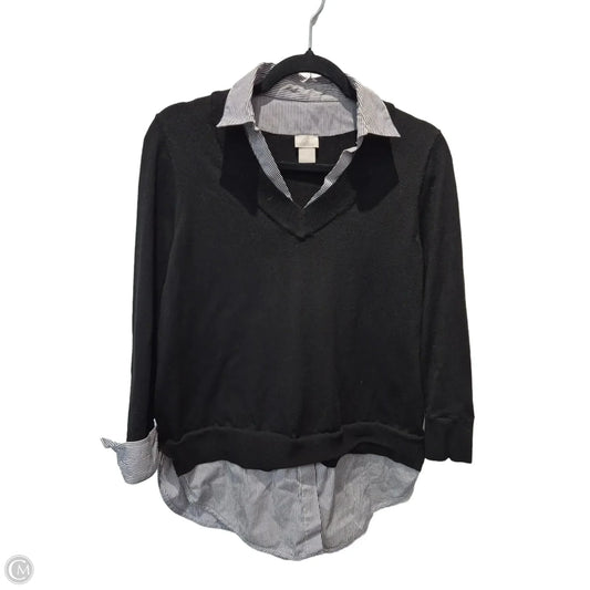 Top Long Sleeve By Chicos In Black, Size: L