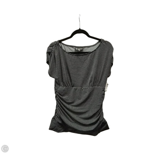 Top Short Sleeve By Inc In Polkadot Pattern, Size: L