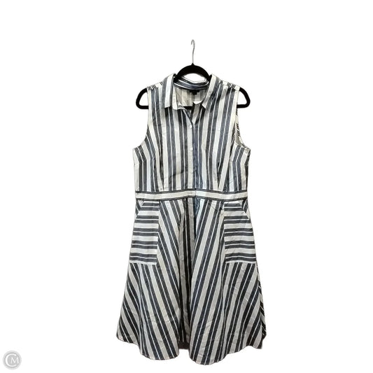 Dress Casual Midi By Ann Taylor In Striped Pattern, Size: 16