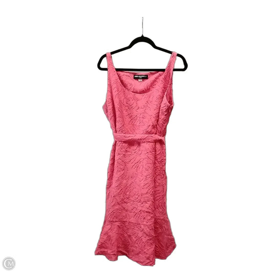 Dress Designer By Karl Lagerfeld In Pink, Size: 16