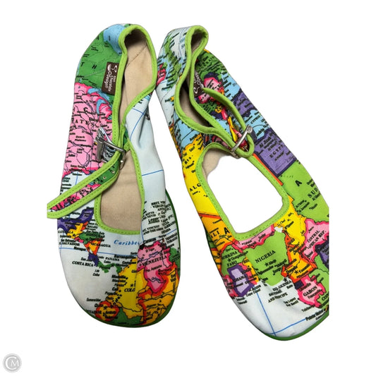 Shoes Flats By Clothes Mentor In Multi-colored, Size: 6.5