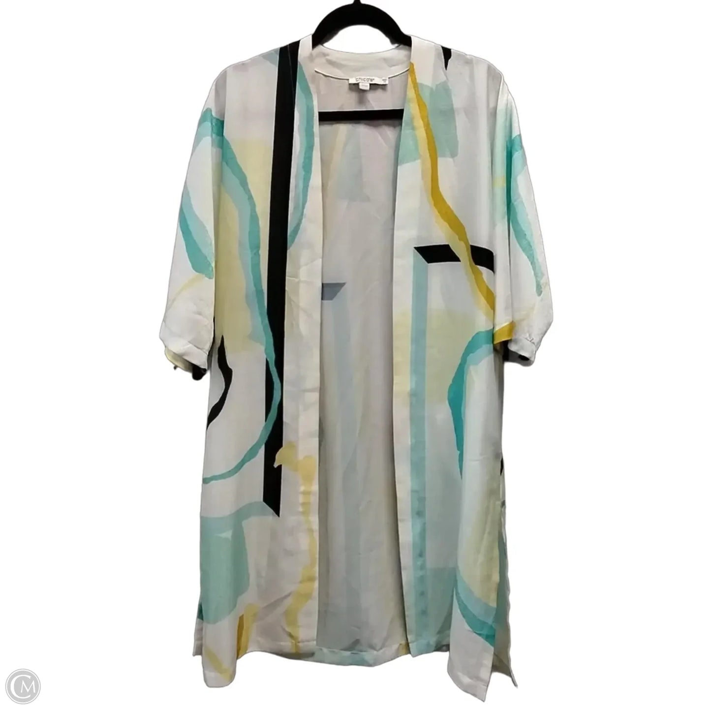Shawl By Chicos In Blue & White, Size: Xs