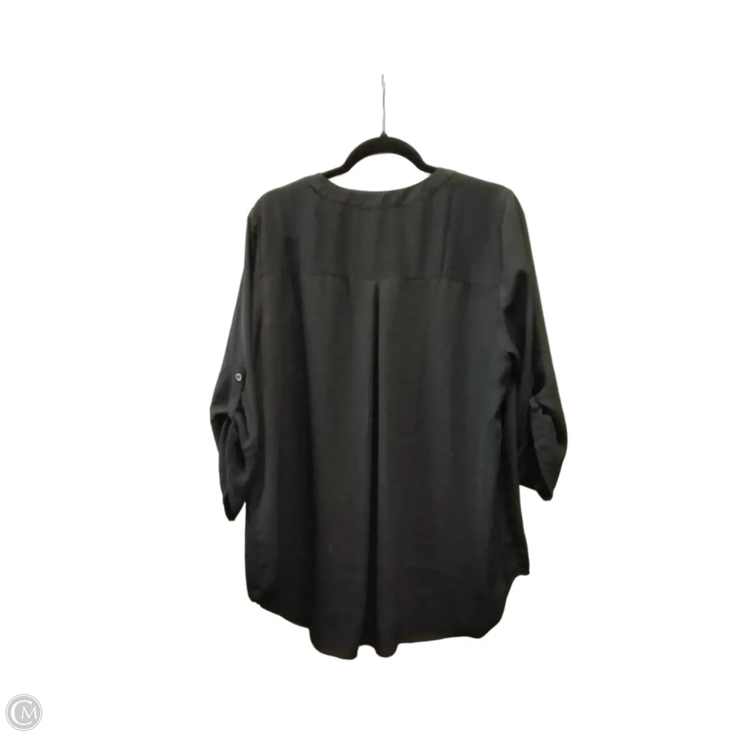 Blouse Long Sleeve By Chaus In Black, Size: 1x