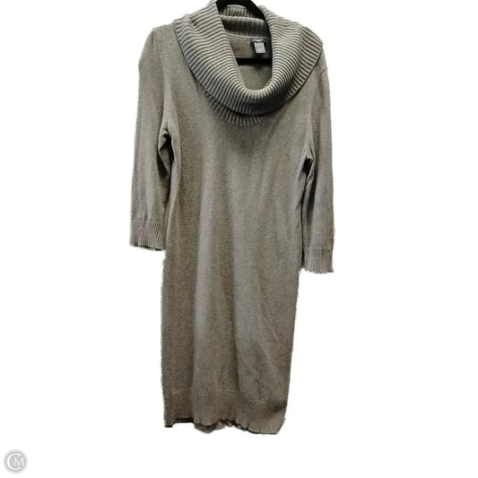 Dress Sweater By Ann Taylor In Grey, Size: L