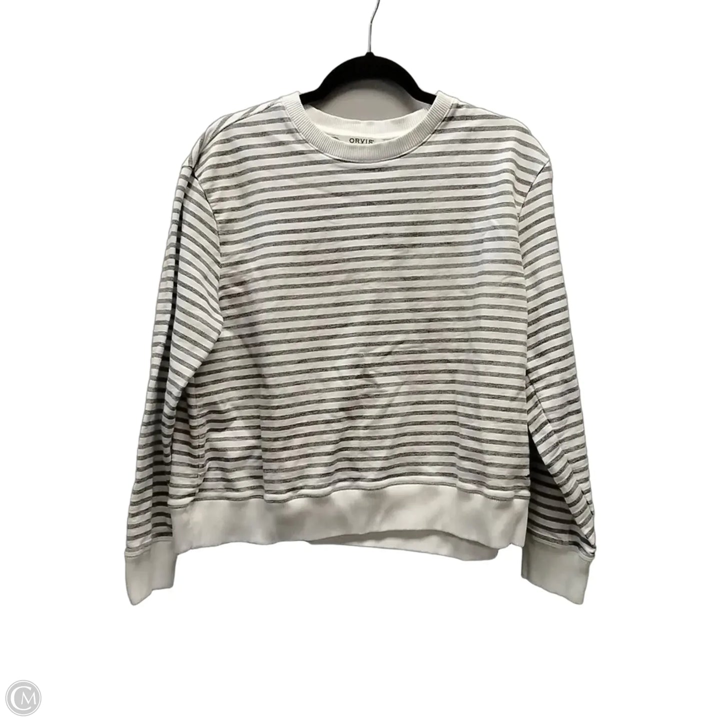 Sweatshirt Crewneck By Orvis In Striped Pattern, Size: L