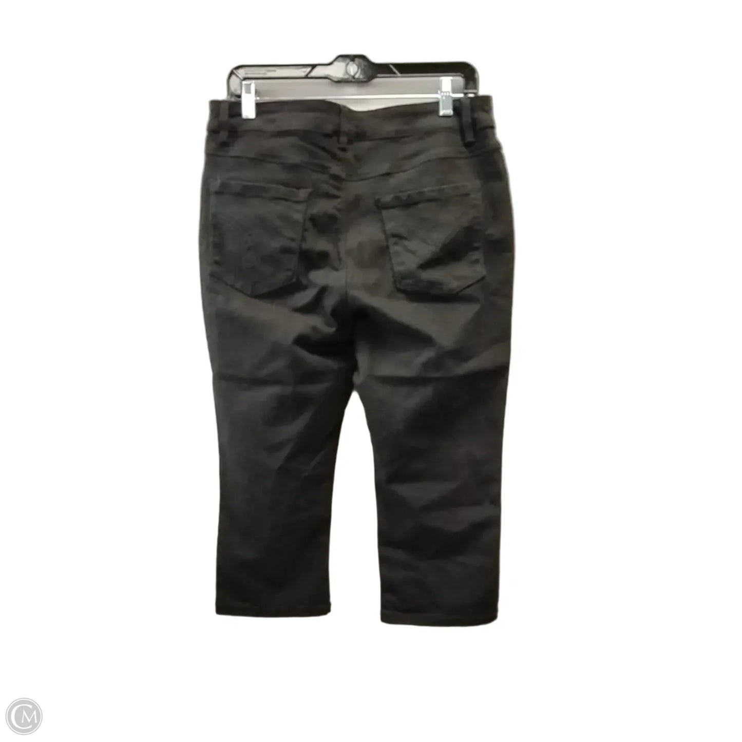 Jeans Cropped By D Jeans In Black Denim, Size: 12
