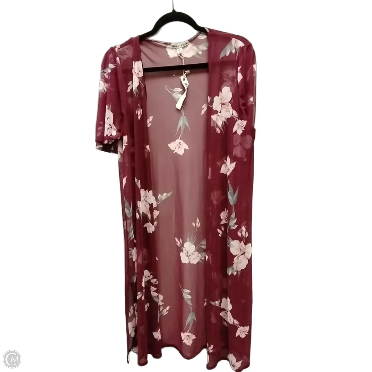 Cardigan By Clothes Mentor In Floral Print, Size: L
