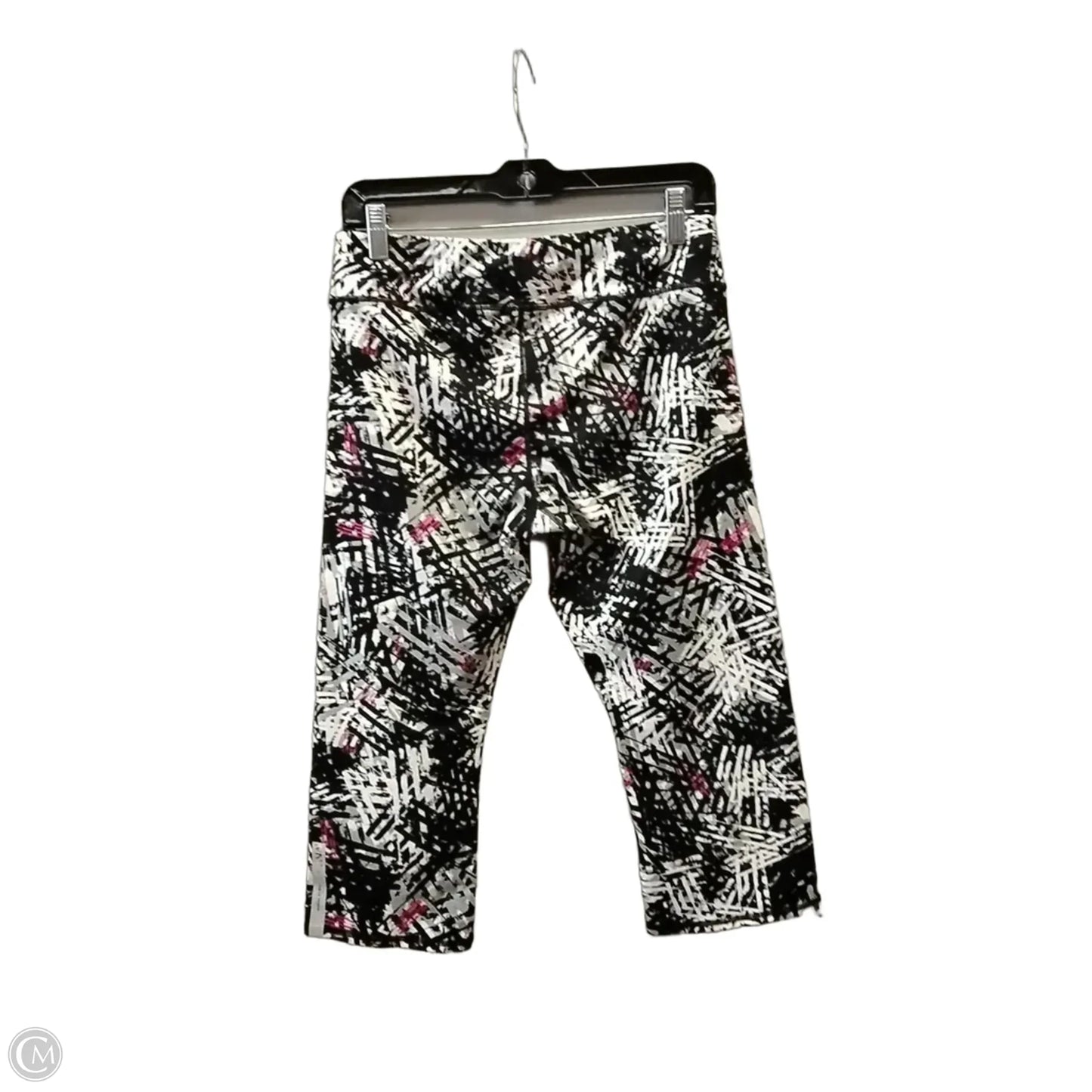 Athletic Leggings By Marc New York In Black & Grey, Size: L