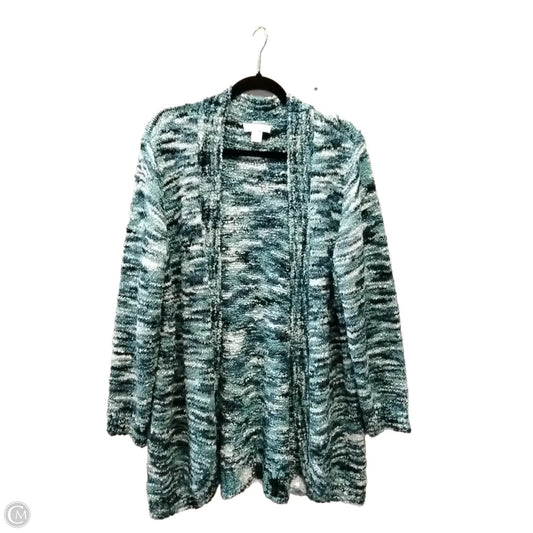 Sweater Cardigan By Christopher And Banks In Blue, Size: Xl