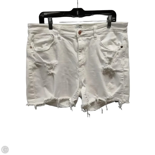 Shorts By Judy Blue In White Denim, Size: 18