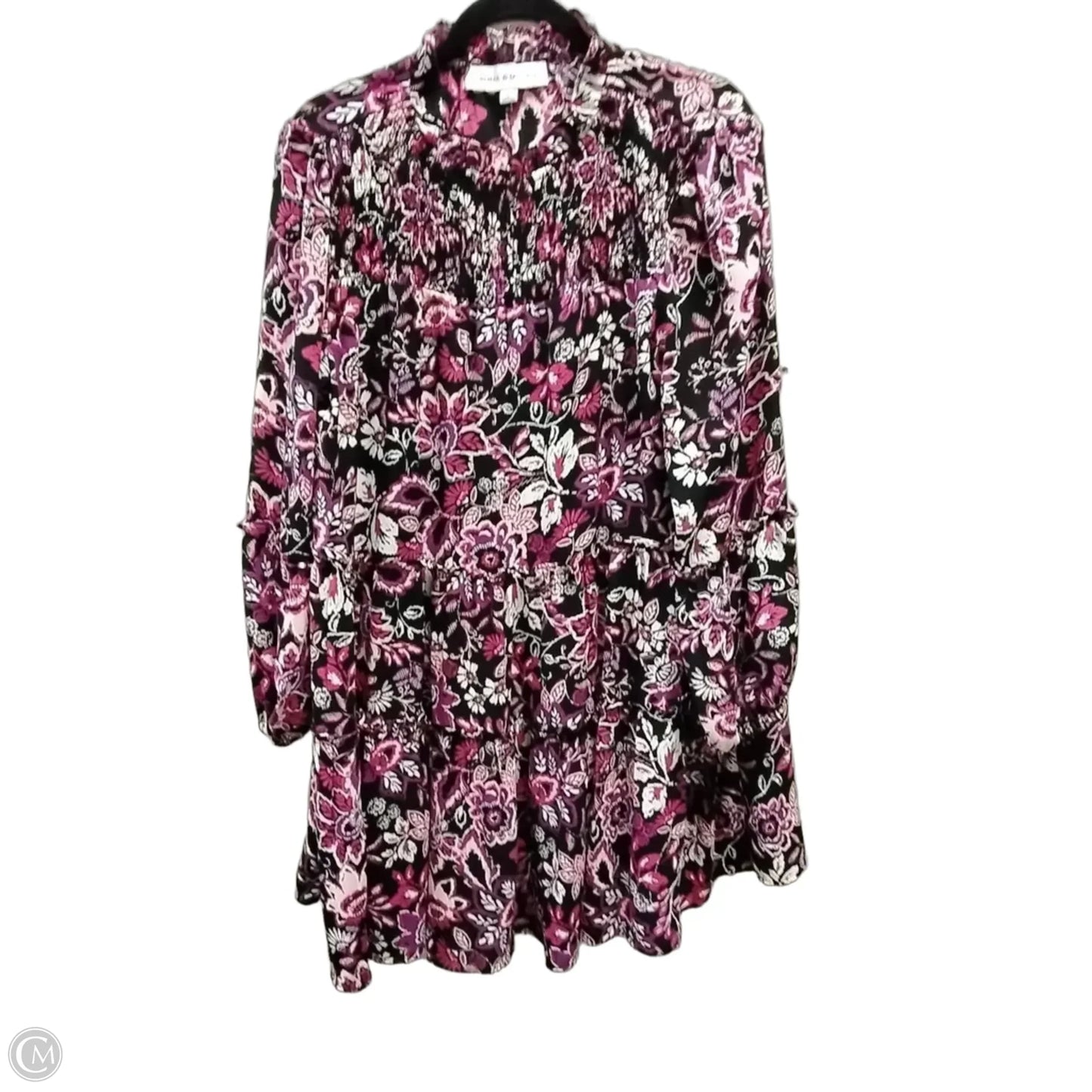 Dress Casual Midi By Emma And Michele In Black & Pink, Size: 12