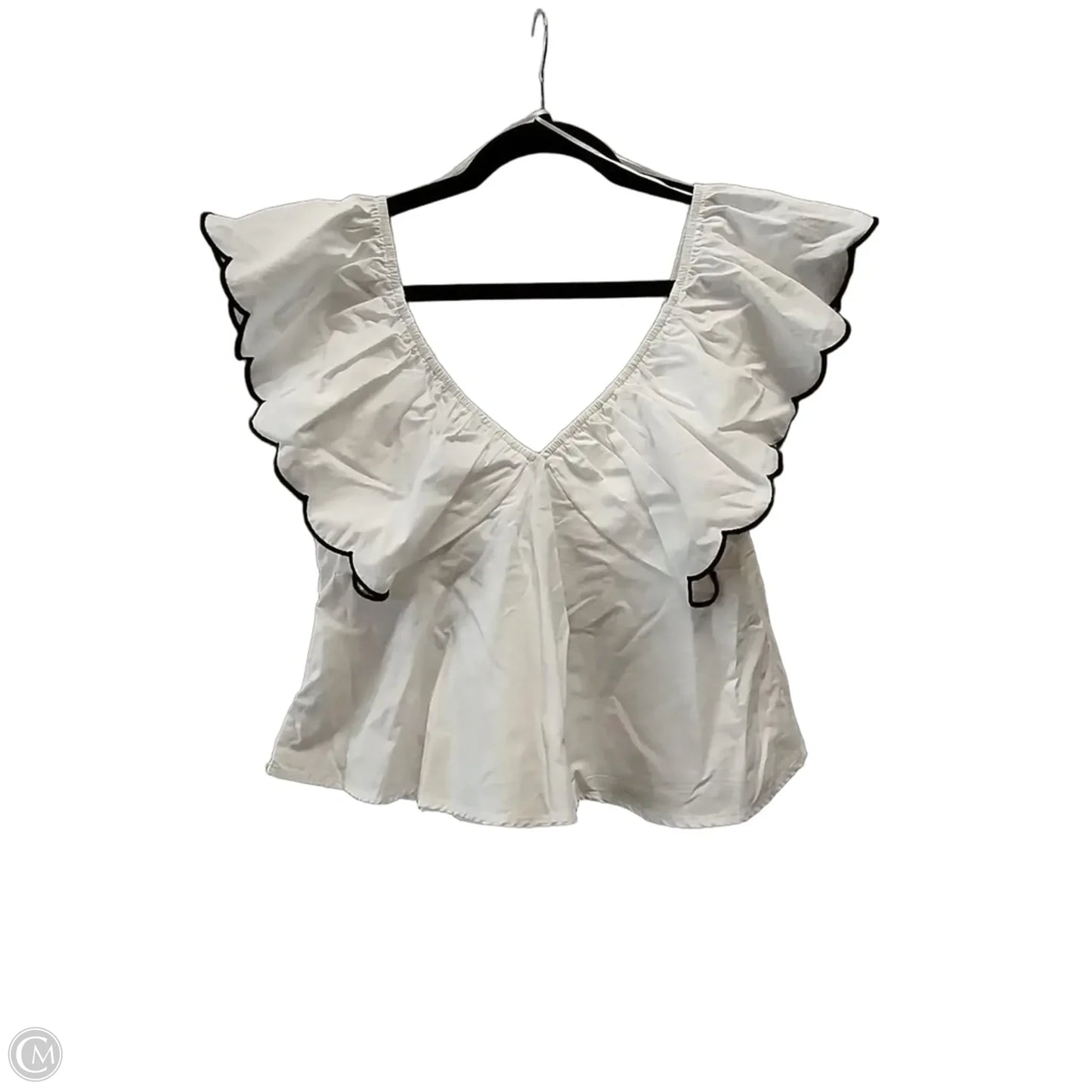 Blouse Sleeveless By Tcec In White, Size: L