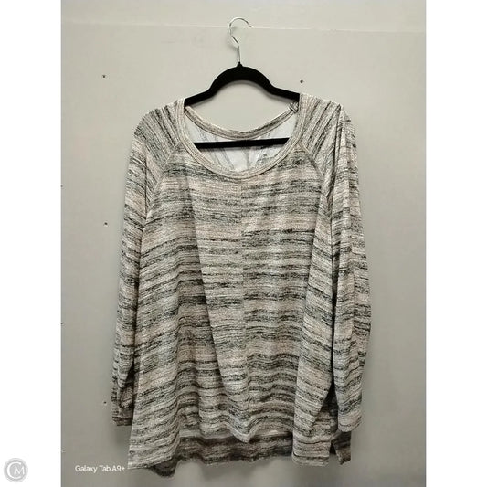 Top Long Sleeve By Sonoma In Tan, Size: 3x