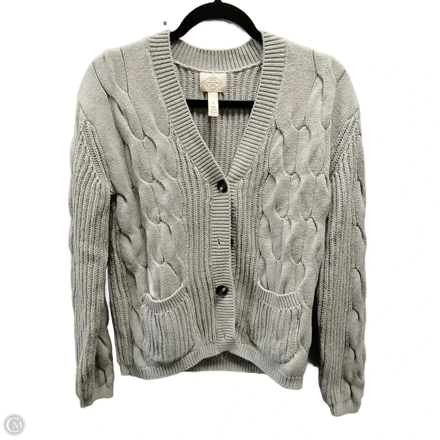 Sweater Cardigan By St Johns Bay In Grey, Size: Xs