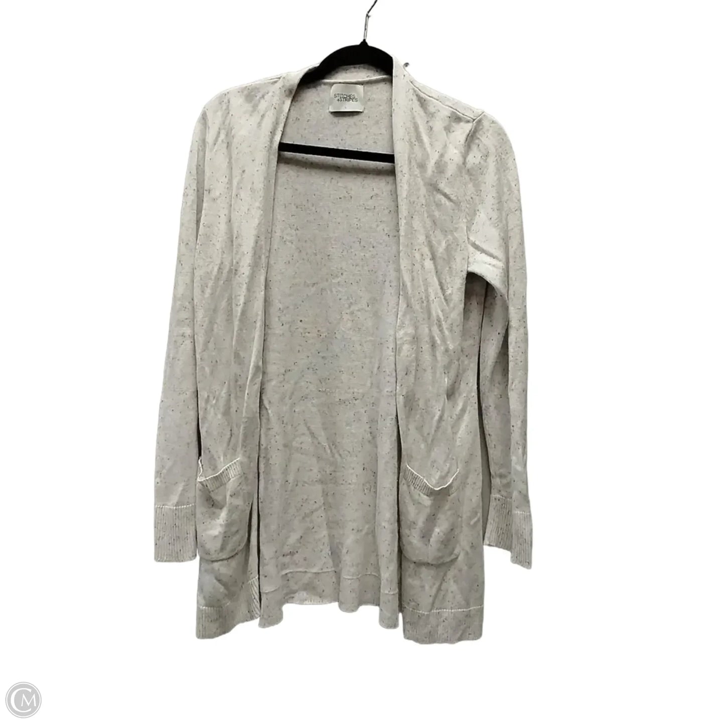 Sweater Cardigan By Clothes Mentor In White, Size: L