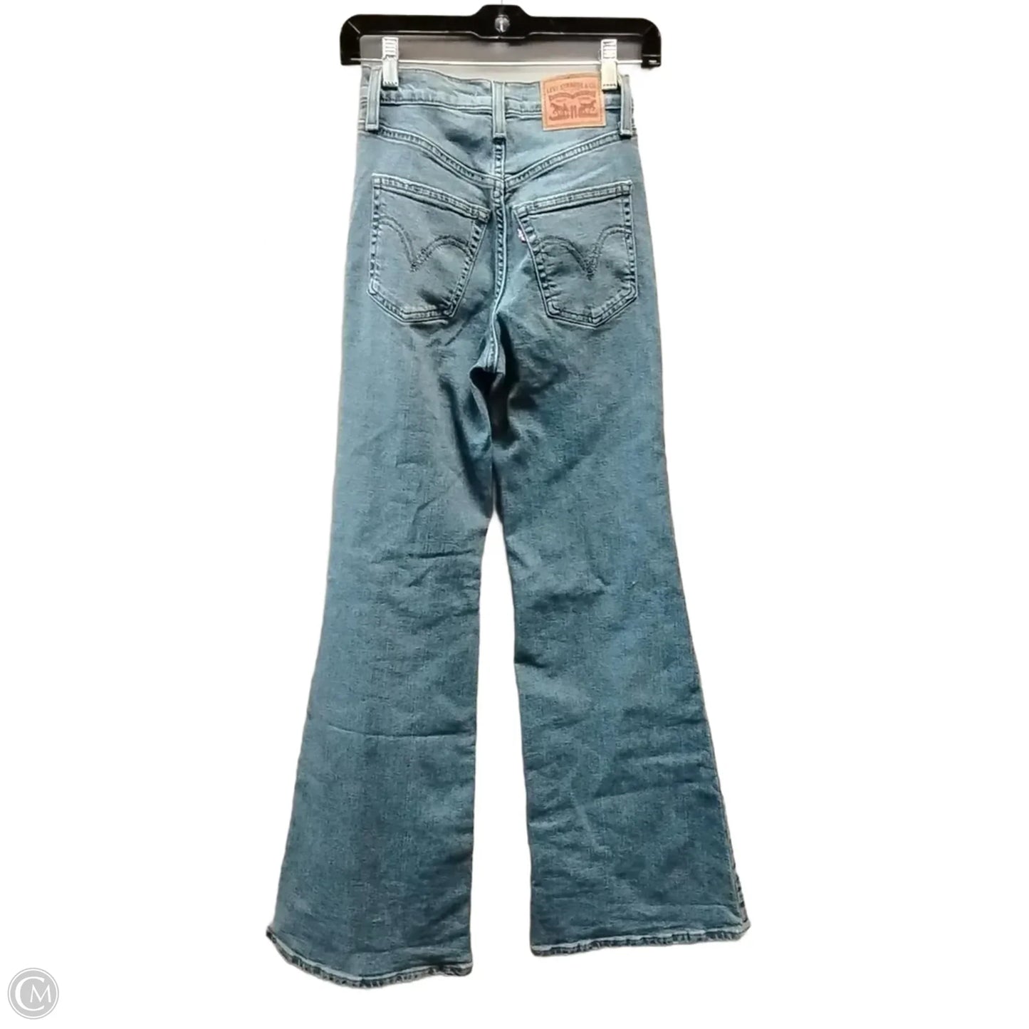 Jeans Wide Leg By Levis In Blue Denim, Size: 0