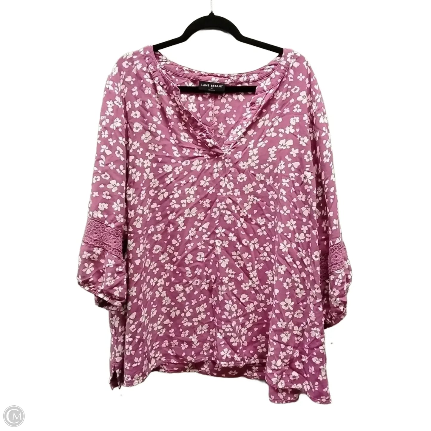 Top Short Sleeve By Lane Bryant In Floral Print, Size: 24