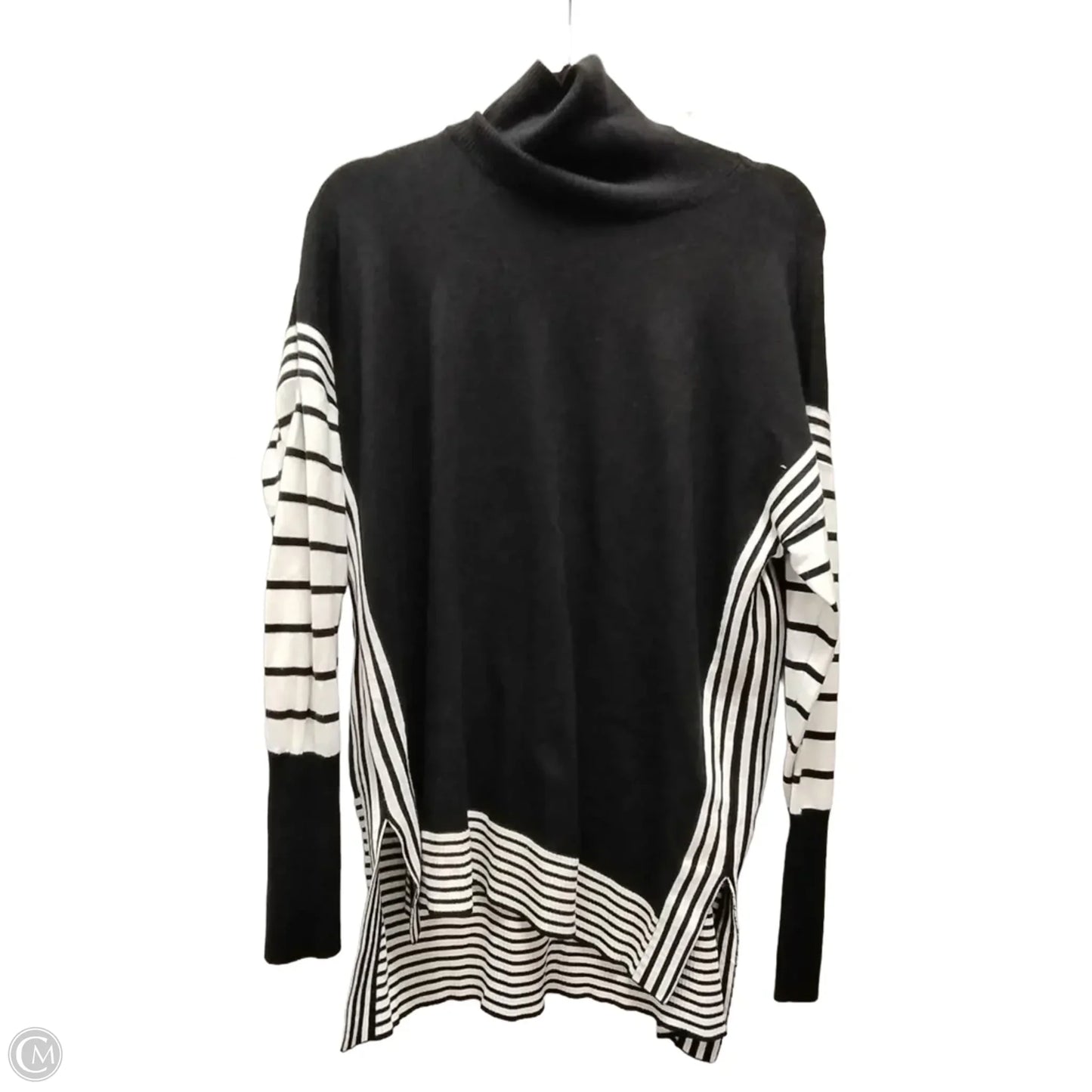 Blouse Long Sleeve By Cato In Black, Size: L