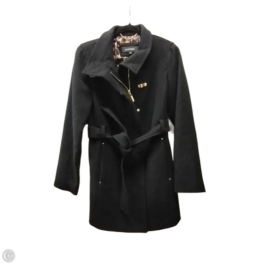 Coat Trench Coat By Ellen Tracy In Black, Size: 4