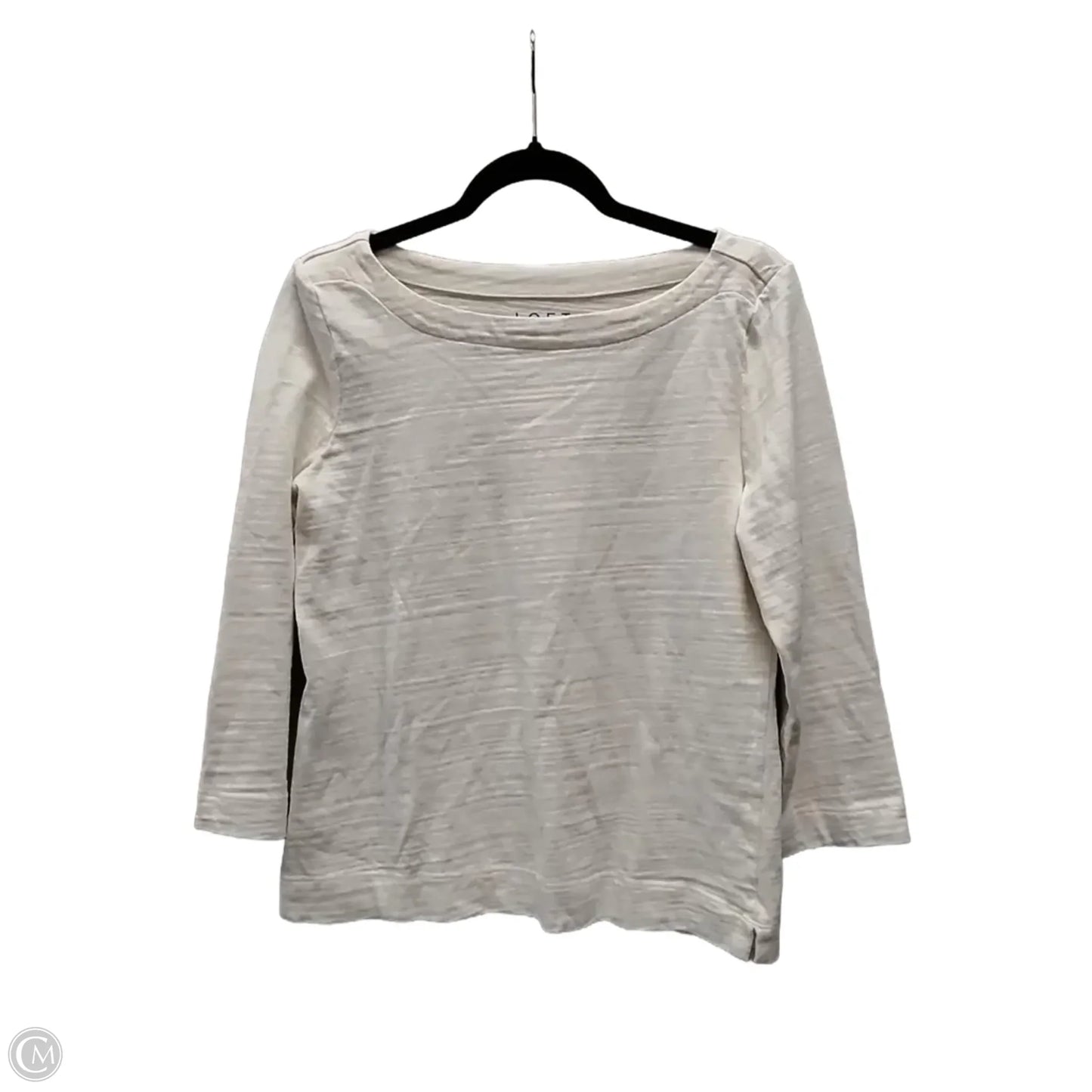 Top Long Sleeve By Loft In Cream, Size: M