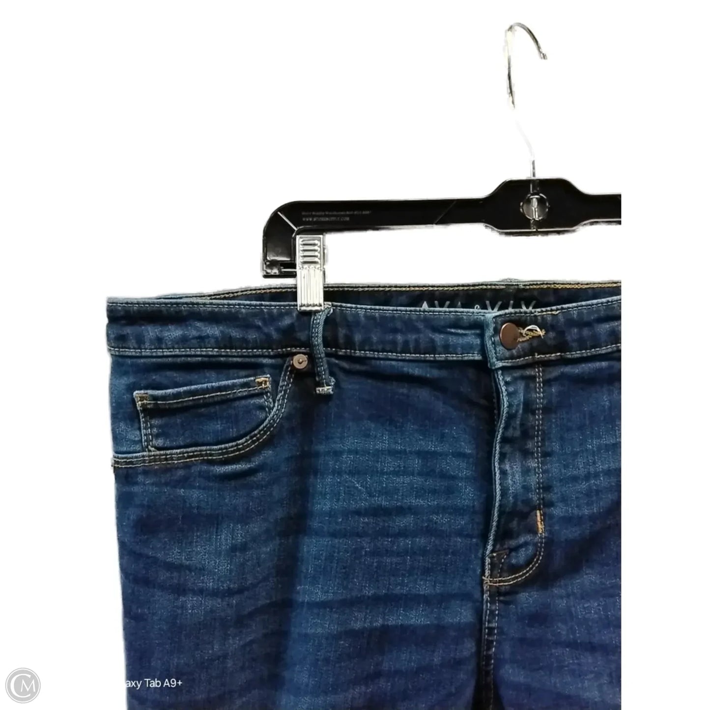 Pants Linen By Ava & Viv In Blue Denim, Size: 18w