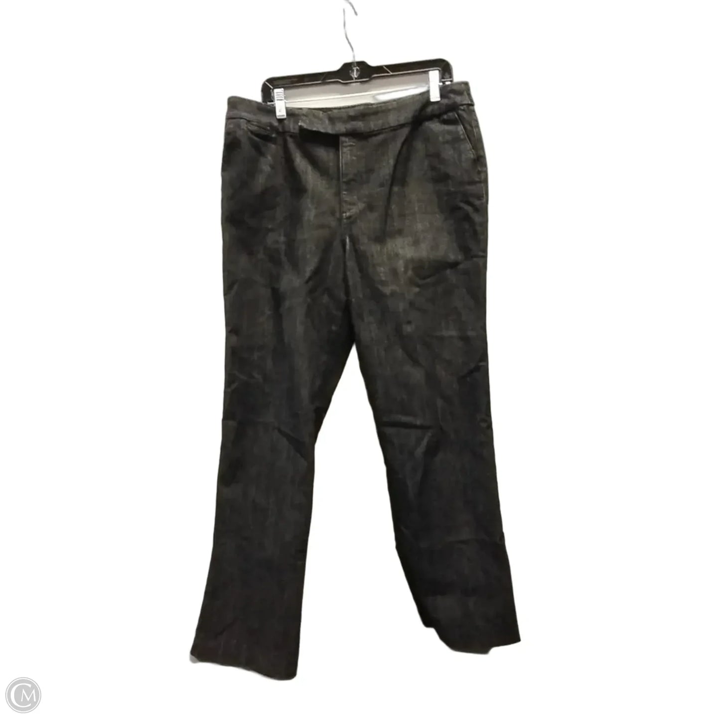 Jeans Straight By Chicos In Black Denim, Size: 14
