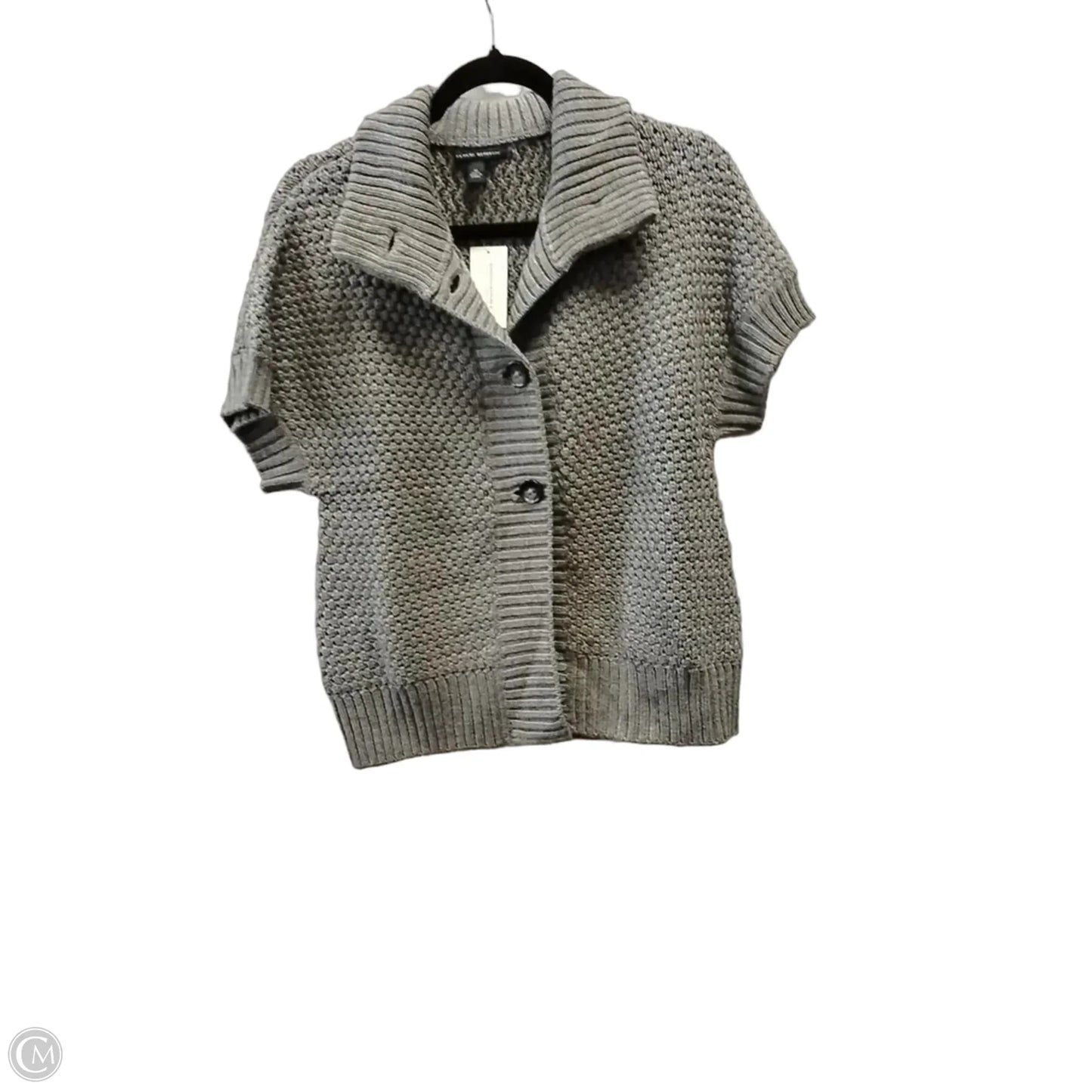 Sweater Short Sleeve By Banana Republic In Grey, Size: M
