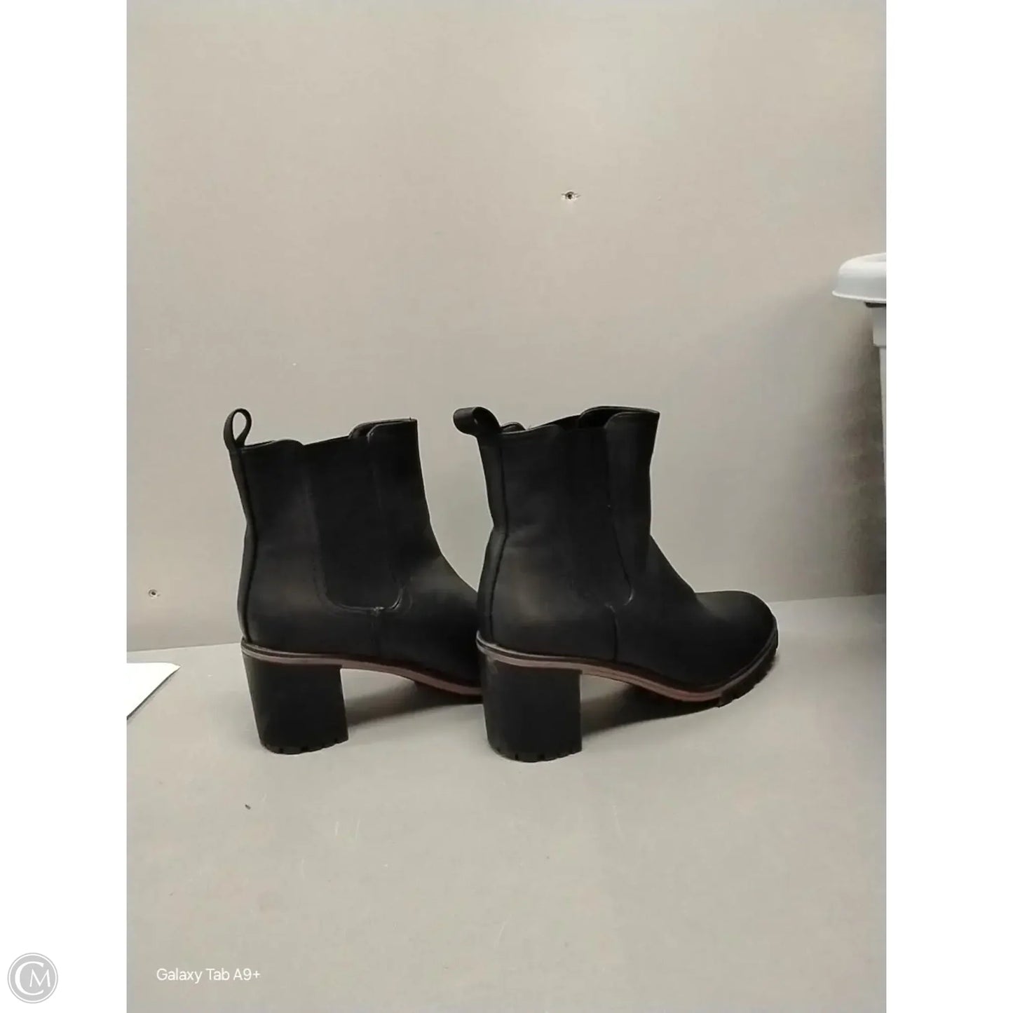 Boots Mid-calf Heels By Cme In Black, Size: 9.5