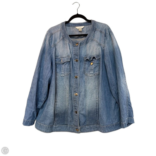 Jacket Denim By Cj Banks In Blue, Size: 3x