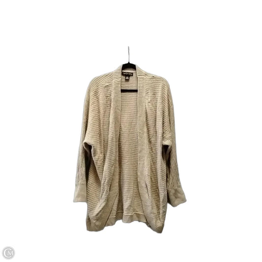 Sweater Cardigan By Clothes Mentor In Tan, Size: 2x