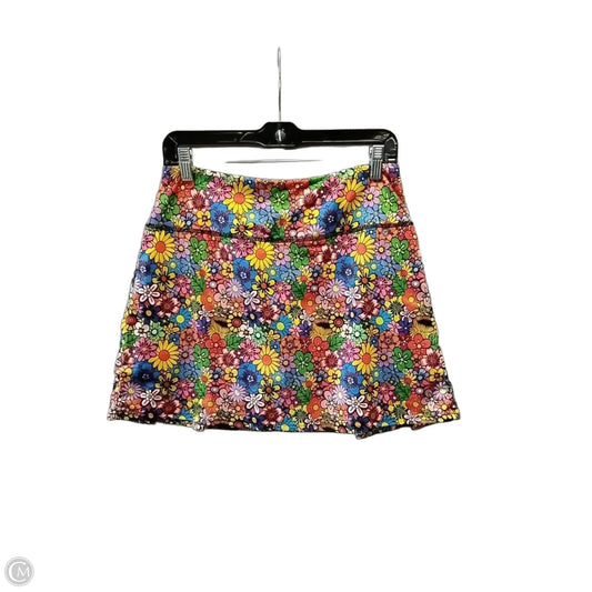 Athletic Skirt By Chicos In Floral Print, Size: M
