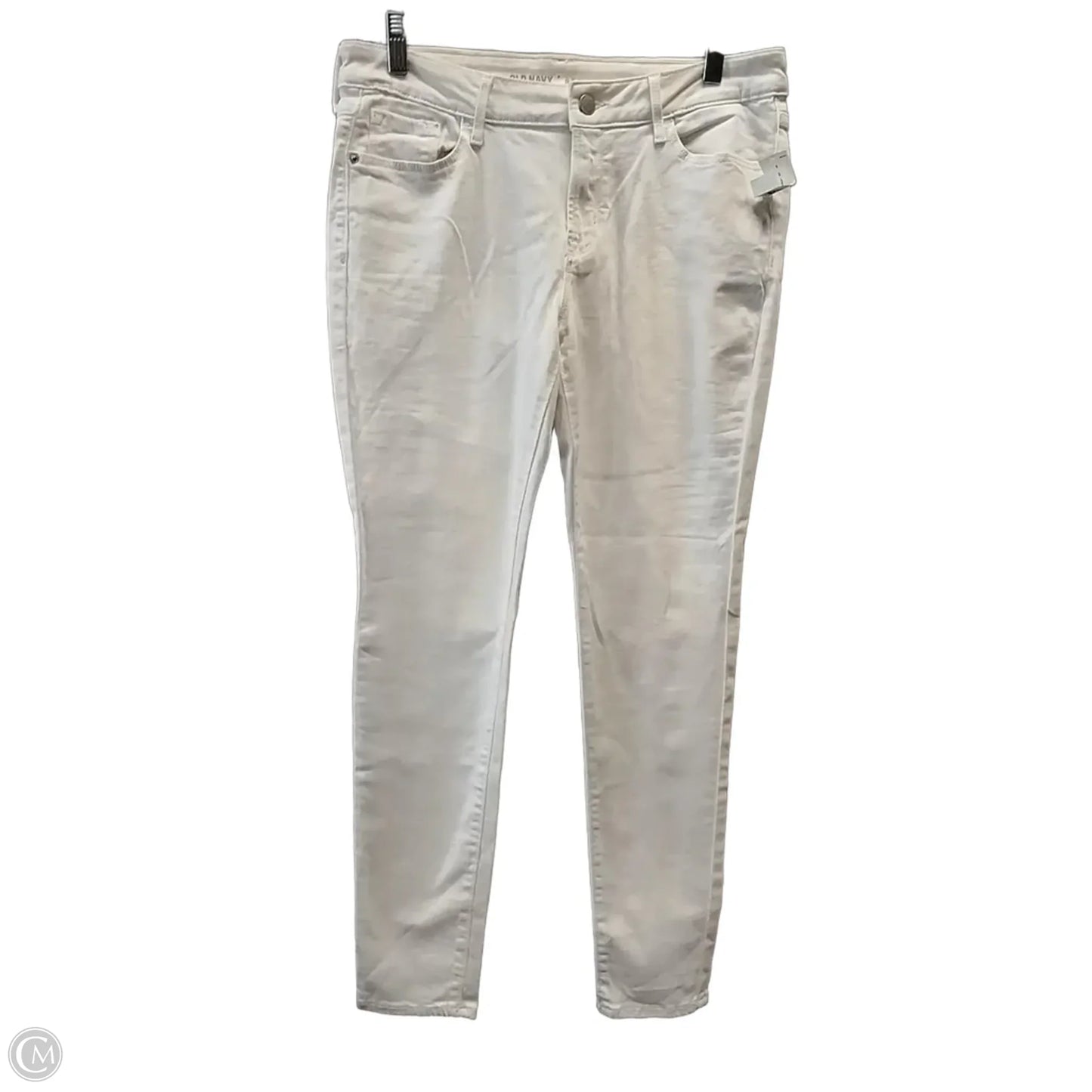 Jeans Skinny By Old Navy In White Denim, Size: 8