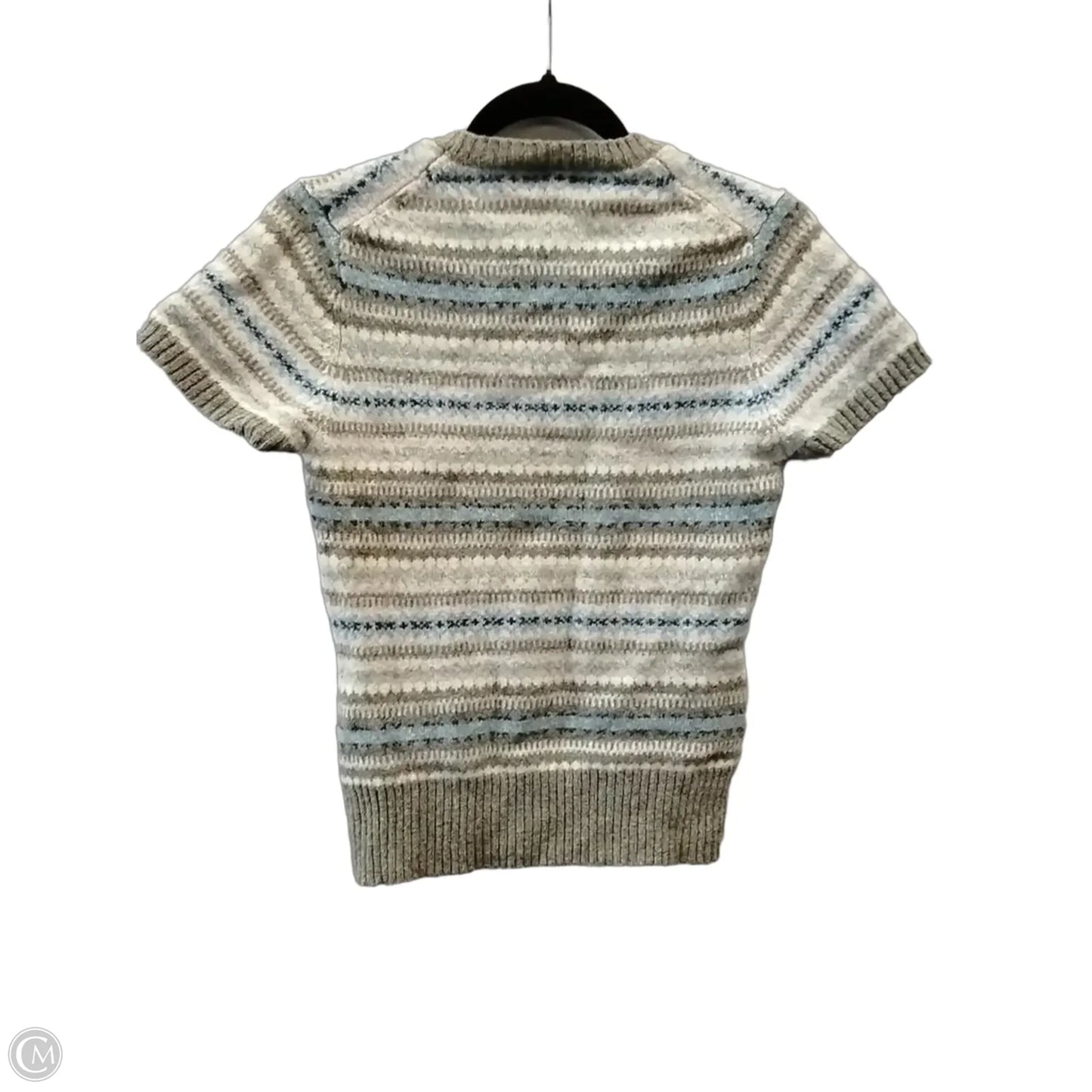 Sweater Short Sleeve By Gap In Striped Pattern, Size: L