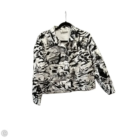 Jacket Denim By Impulse In White Denim, Size: M
